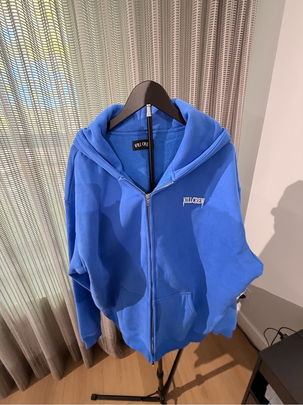 Kill Crew Royal Blue Full-Zip Oversized Hoodie